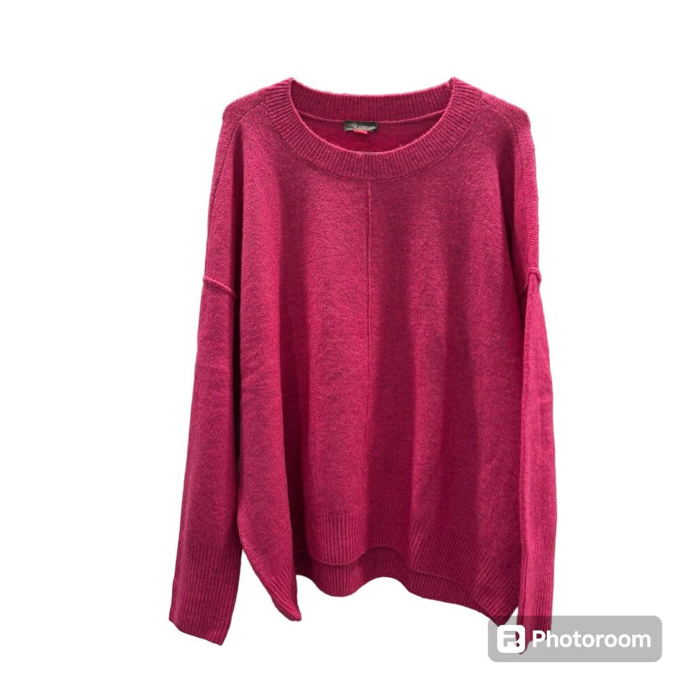 Vince Camuto Pink Sweater Oversized Baggy Fit Winter Wear Casual Comfortable Fit